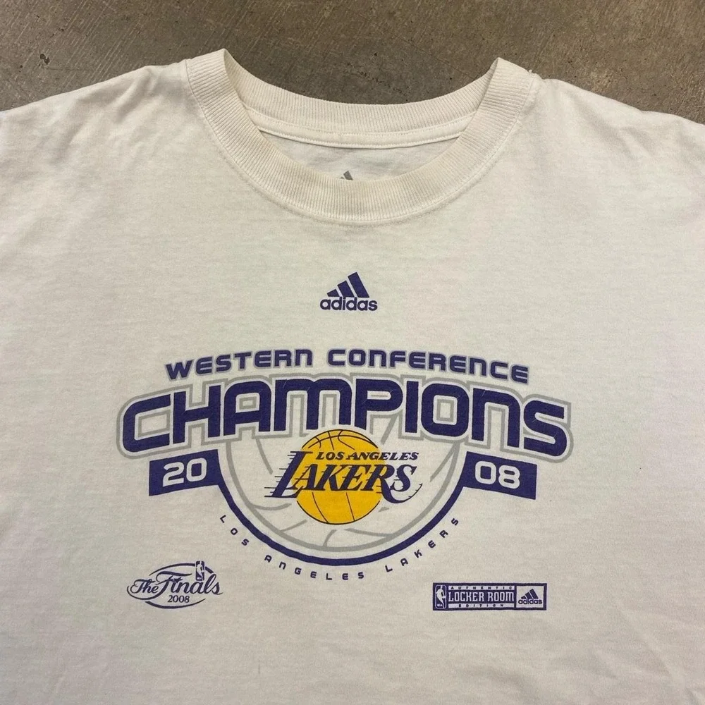 Vintage Los Angeles Lakers 2008 NBA Western Champions Shirt Kobe Bryant XL
